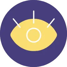 The logo in Formcentric corporate identity with an eye symbolizing that by using Formcentric partners can achieve more reach and attract new customers